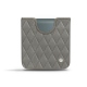 Pochette cuir Samsung Galaxy Z Flip3 - Acier vintage - Couture