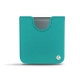 Samsung Galaxy Z Flip3 leather pouch - Bleu fluo
