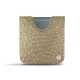 Samsung Galaxy Z Flip3 leather pouch - Autruche desert