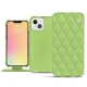 硬质真皮保护套 Apple iPhone 13 mini - Vert olive - Couture ( Nappa - Pantone 578U ) 