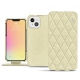 Capa em pele Apple iPhone 13 mini - Ivoire - Couture ( Sleek P C12 - White ) 