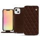 Custodia in pelle Apple iPhone 13 mini - Châtaigne - Couture ( Pantone 476C ) 