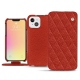 Apple iPhone 13 mini leather case - Papaye - Couture ( Pantone 180C ) 