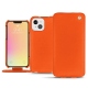 Lederschutzhülle Apple iPhone 13 mini - Orange fluo