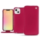 Apple iPhone 13 mini leather case - Rose fluo