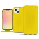 Apple iPhone 13 mini leather case - Jaune fluo
