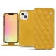 Housse cuir Apple iPhone 13 mini - Jaune soulèu - Couture