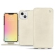 Housse cuir Apple iPhone 13 mini - Blanc escumo
