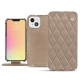 Housse cuir Apple iPhone 13 mini - Taupe vintage - Couture
