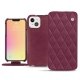 Housse cuir Apple iPhone 13 mini - Prune vintage - Couture