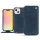 Funda de piel Apple iPhone 13 mini - Jean vintage ( Roughtcut - Pantone 285U  ) 