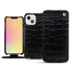 Apple iPhone 13 mini leather case - Crocodile nero