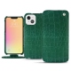 Apple iPhone 13 mini leather case - Crocodile pino