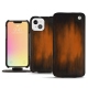 Housse cuir Apple iPhone 13 mini - Marron Patine