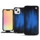 Apple iPhone 13 mini leather case - Bleu Patine