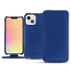 Apple iPhone 13 mini leather case - Bleu Océan PU