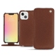 Housse cuir Apple iPhone 13 mini - Marron délicat