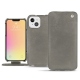 Apple iPhone 13 leather case - Acier vintage ( Pantone 403C ) 