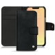 Housse cuir Apple iPhone 13 mini - Dark vintage ( Roughtcut - Black#5256 ) 