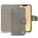 Housse cuir Apple iPhone 13 mini - Acier vintage ( Pantone 403C ) 