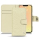 Housse cuir Apple iPhone 13 mini - Ivoire ( Sleek P C12 - White ) 