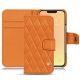 Housse cuir Apple iPhone 13 mini - Orange - Couture ( Nappa - Pantone 1495U ) 
