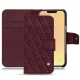 Custodia in pelle Apple iPhone 13 mini - Lie de vin - Couture ( Pantone 5115C ) 