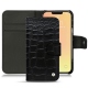 Apple iPhone 13 mini leather case - Crocodile nero