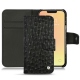 Apple iPhone 13 mini leather case - Autruche nero