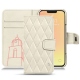 Apple iPhone 13 mini leather case - Blanc escumo - Couture