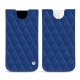 レザーケース Apple iPhone 13 mini - Bleu océan - Couture ( Nappa - Pantone 293C ) 