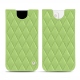 Pochette cuir Apple iPhone 13 mini - Vert olive - Couture ( Nappa - Pantone 578U ) 