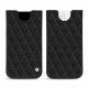Lederschutzhülle Apple iPhone 13 mini - Ebène - Couture ( Sleek P C12 - Black ) 