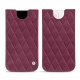 Apple iPhone 13 mini leather pouch - Prune vintage - Couture