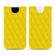 Pochette cuir Apple iPhone 13 mini - Jaune fluo - Couture