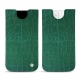 Pochette cuir Apple iPhone 13 mini - Crocodile pino