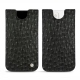 Custodia in pelle Apple iPhone 13 mini - Autruche nero
