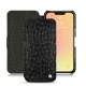 Apple iPhone 13 mini leather case - Autruche nero