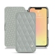 Capa em pele Apple iPhone 13 mini - Gris - Couture ( Nappa - Pantone W428C ) 