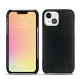 Coque cuir Apple iPhone 13 mini - Dark vintage ( Roughtcut - Black#5256 ) 
