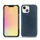レザーケース Apple iPhone 13 mini - Jean vintage ( Roughtcut - Pantone 285U  ) 
