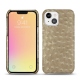 Coque cuir Apple iPhone 13 mini - Autruche desert