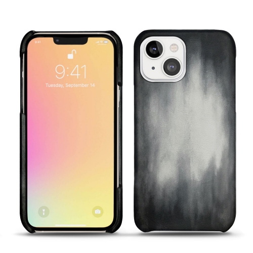 Coque luxueuse en cuir pour votre iPhone 13 miniGris Patine