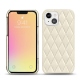 Funda de piel Apple iPhone 13 mini - Blanc - Couture ( Bologna - White ) 