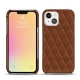 Apple iPhone 13 mini leather cover - Marron - Couture ( Nappa - Pantone 1615C ) 