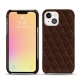 Apple iPhone 13 mini leather cover - Châtaigne - Couture ( Pantone 476C ) 