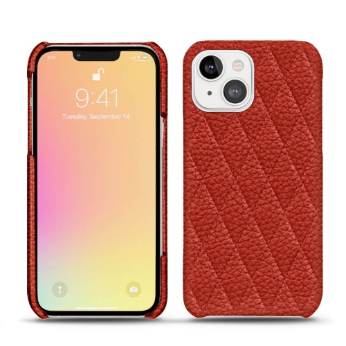 Lujosa funda de cuero para su iPhone 13 miniPapaye - Couture ( Pantone #b54317 ) 