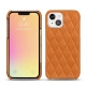 Coque cuir Apple iPhone 13 mini - Mandarine vintage - Couture