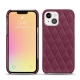 Coque cuir Apple iPhone 13 mini - Prune vintage - Couture