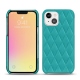 Apple iPhone 13 mini leather cover - Bleu fluo - Couture